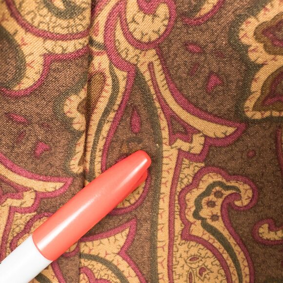 Vintage Studio Works Paisley Moleskin Midi Skirt Large Brown Boho Western Autumn - Picture 9 of 15